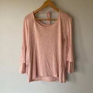 George pink bell sleeve long sleeve coastal cowgirl shirt